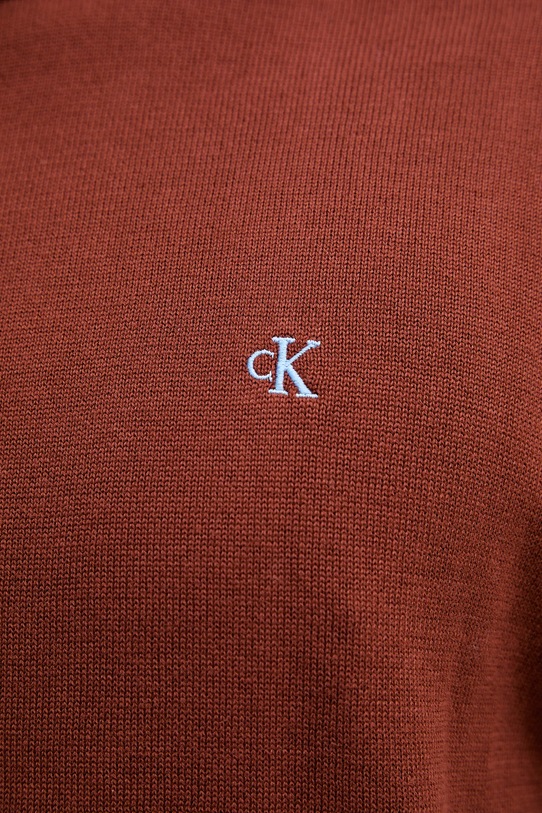 Calvin Klein Jeans sweter bawełniany LV04RC309G pomarańczowy