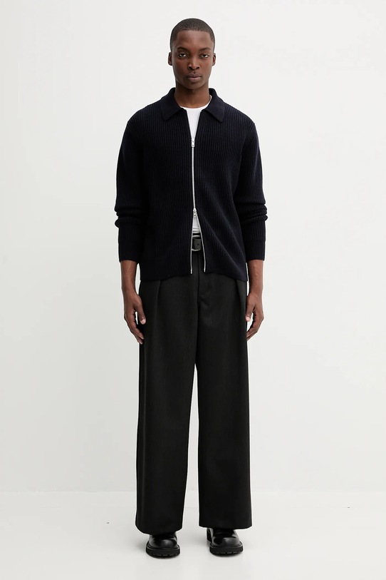 Filippa K kardigan wełniany 31685.FK granatowy AW25