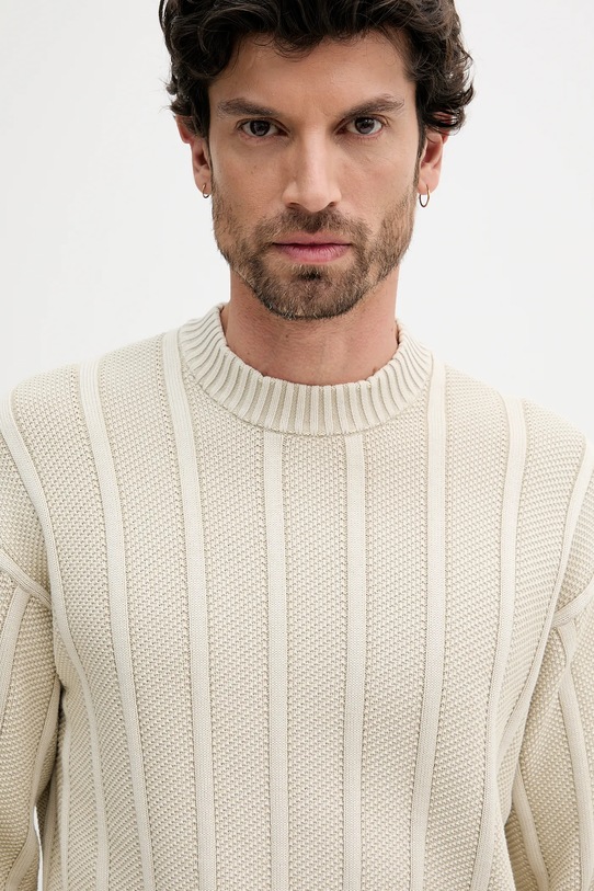 BOSS Orange pulover de bumbac bej 50543690