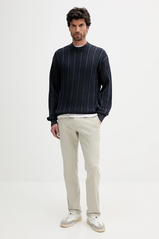 BOSS Orange pulover de bumbac 50543690 bleumarin AW25