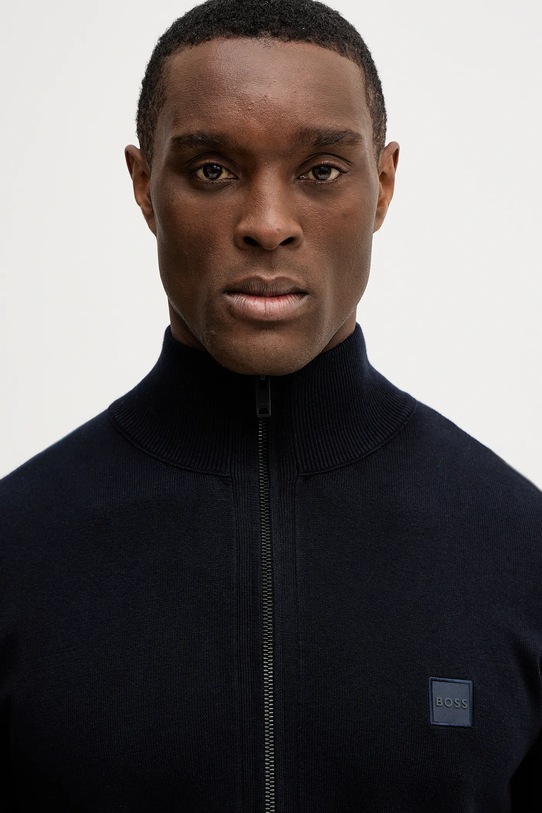 BOSS Orange cardigan din amestec de casmir Kanozip_S bleumarin 50543692