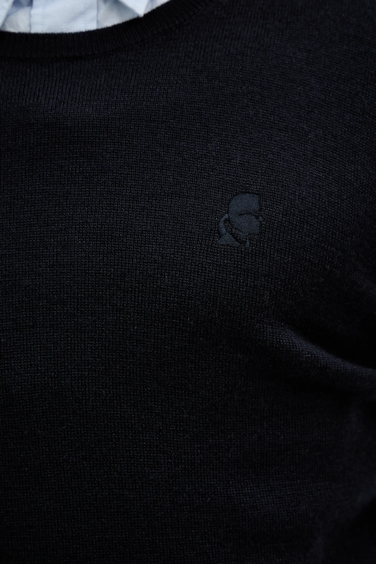 Karl Lagerfeld sweter wełniany 553399.655000 granatowy