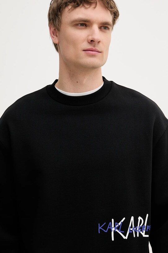 Karl Lagerfeld hanorac de bumbac negru 553904.705112