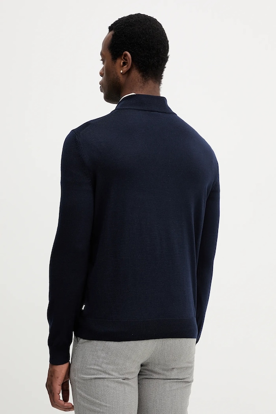 Îmbrăcăminte BOSS pulover de lână 50528300 bleumarin