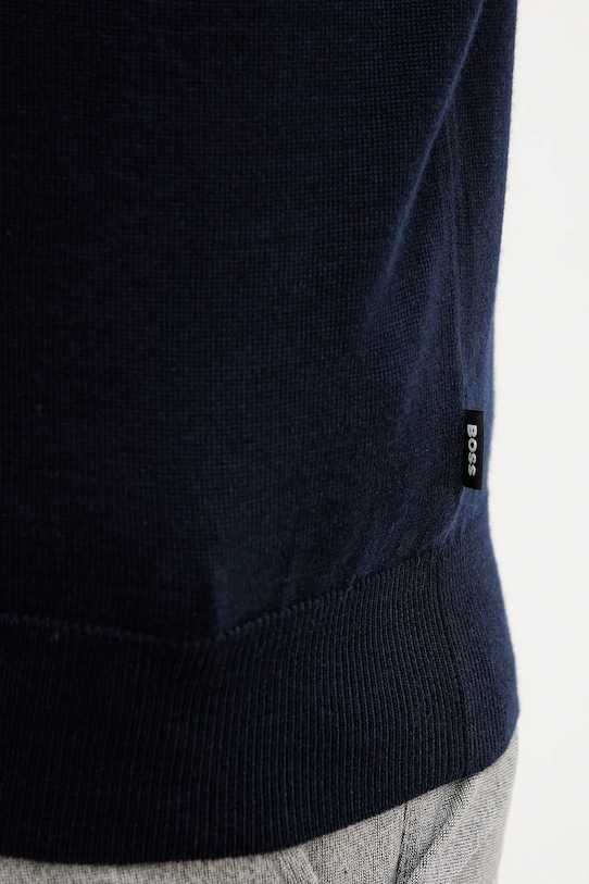 BOSS pulover de lână 50528300 bleumarin