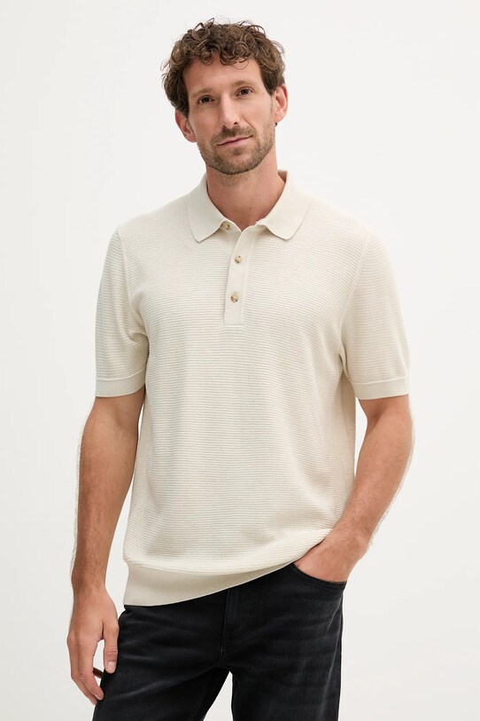 BOSS polo regular beżowy 50543148