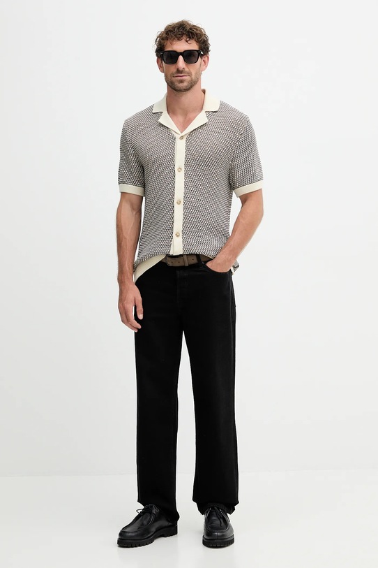 BOSS cardigan din bumbac C-Iconico 50543163 bej AW25