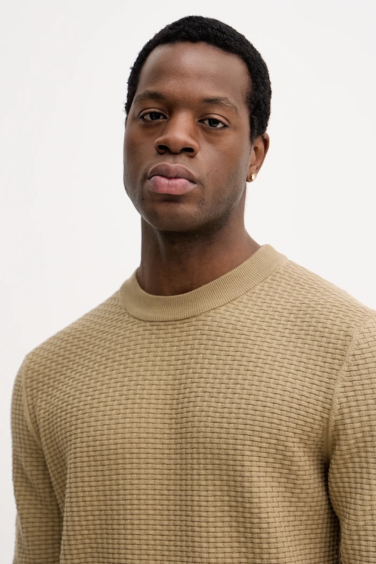 BOSS pulover de bumbac H-Imberto verde 50545283