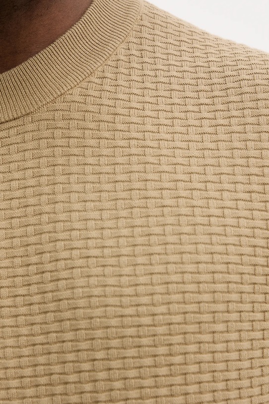 BOSS sweter bawełniany 50545283 zielony