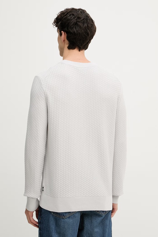 Oblečenie BOSS sveter pánsky bavlnený H-Imberto 50545283 sivá