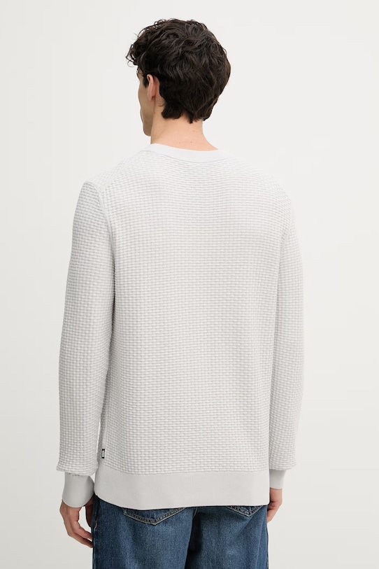 Oblečenie BOSS sveter pánsky bavlnený H-Imberto 50545283 sivá