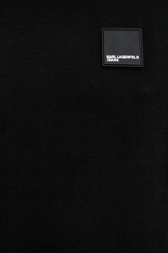 Karl Lagerfeld Jeans pamut pulóver A3M18001 fekete