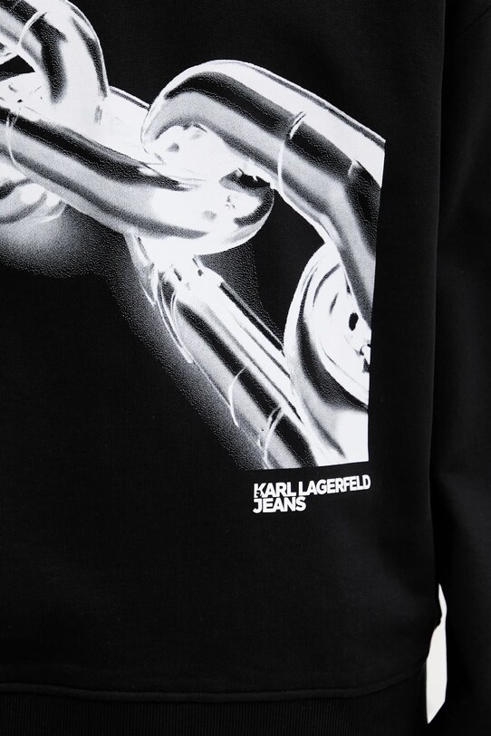Karl Lagerfeld Jeans hanorac de bumbac A3M20021 negru