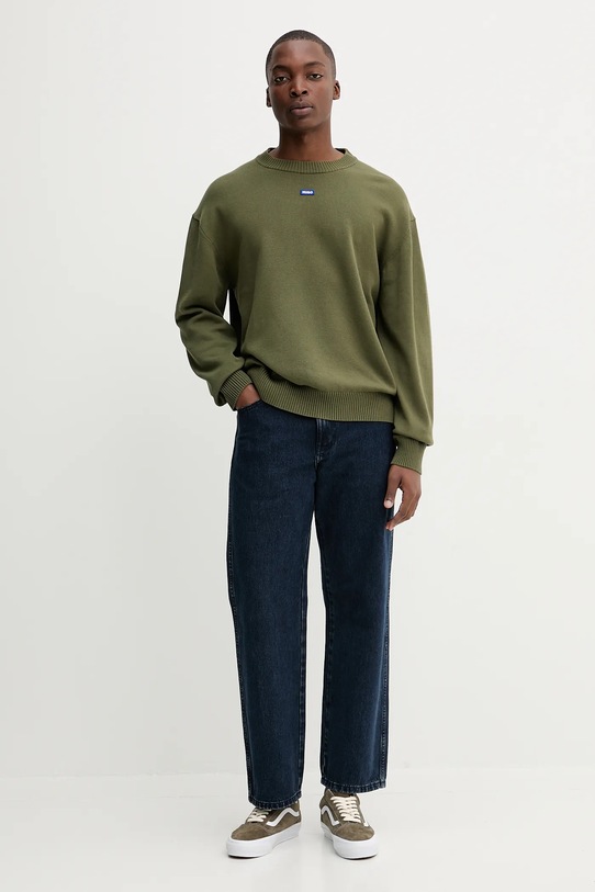 Hugo Blue pulover 50543784 verde AW25