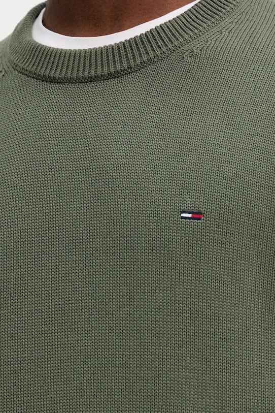 Tommy Jeans sweter bawełniany DM0DM21787 zielony