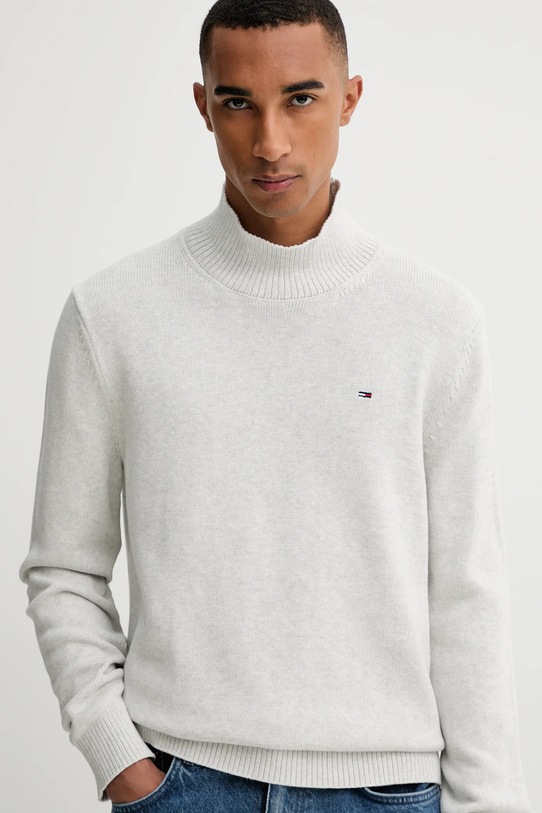 Tommy Jeans pulover de bumbac gri DM0DM22096