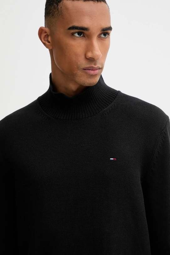 Tommy Jeans pulover de bumbac negru DM0DM22096