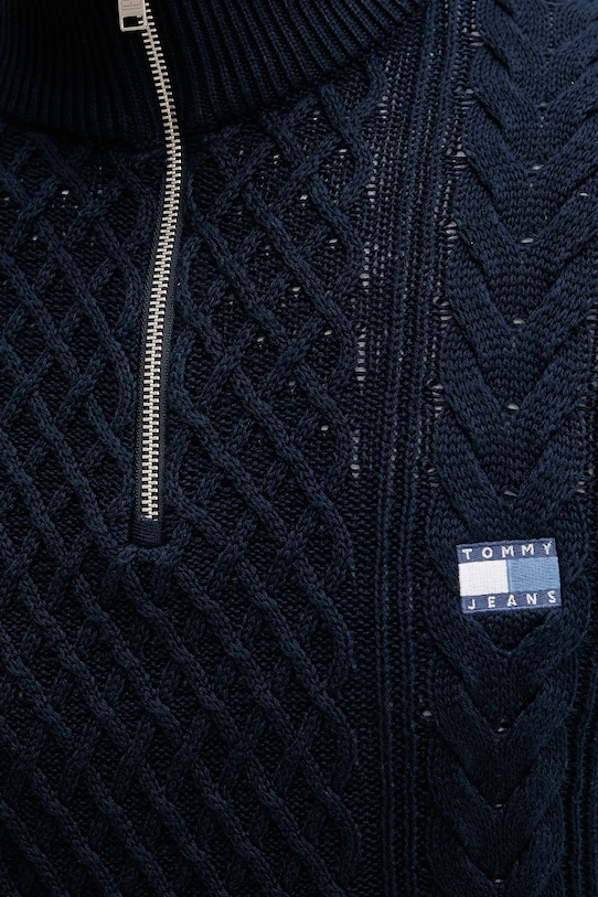 Bavlněný svetr Tommy Jeans DM0DM22103 námořnická modř