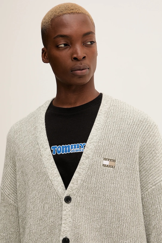 Памучна жилетка Tommy Jeans бежов DM0DM22104