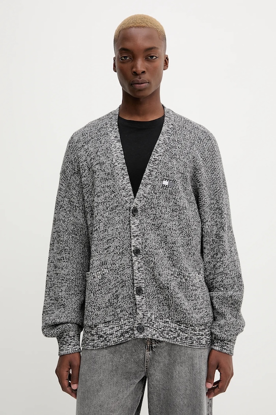 Tommy Jeans kardigan bawełniany wzorzyste szary DM0DM22104