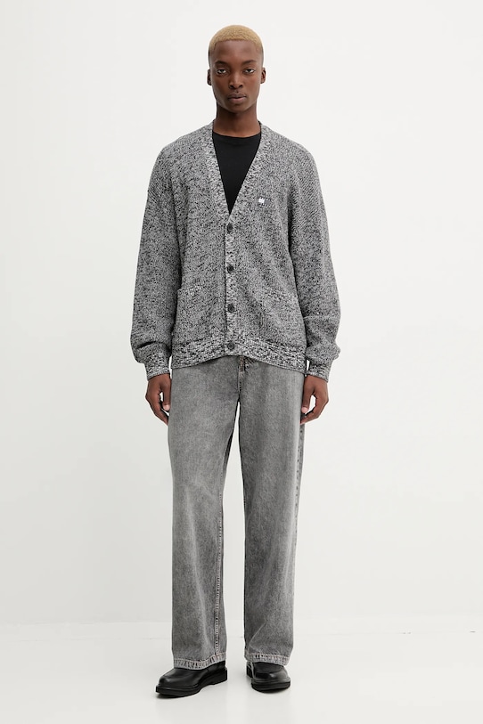 Tommy Jeans kardigan bawełniany DM0DM22104 szary AW25