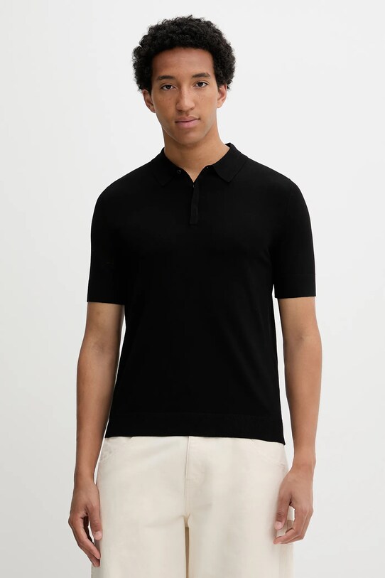 HUGO polo regular czarny 50536672