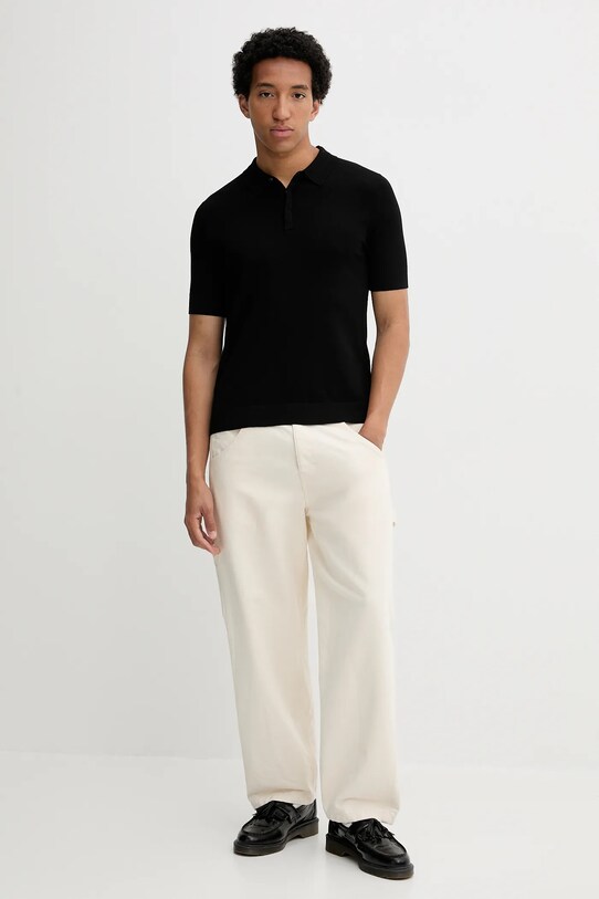HUGO polo 50536672 czarny AW25
