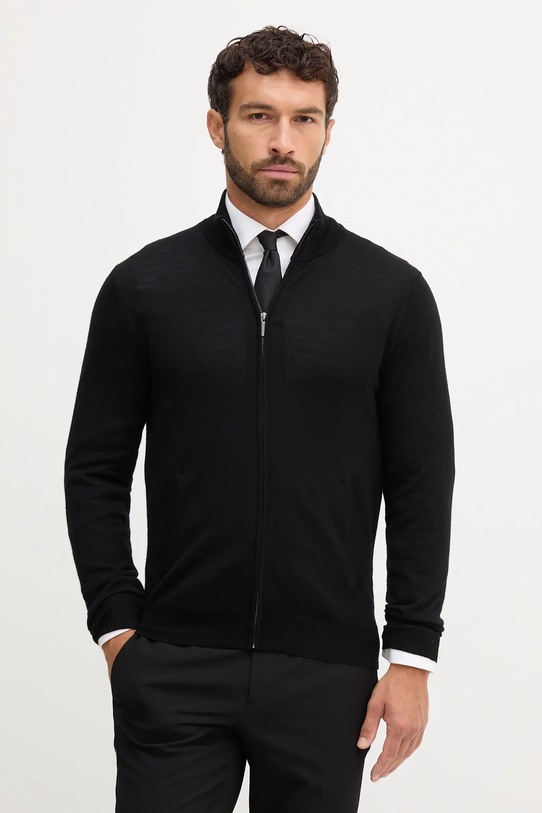 Шерстяной кардиган Guess FRED тонкий чёрный M5RR38.Z3LZ0