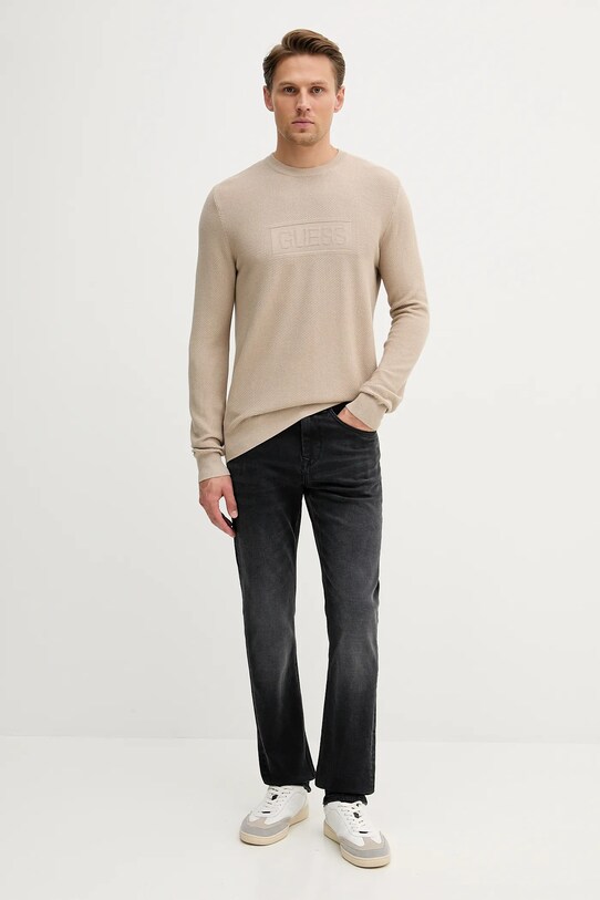 Guess pulover HARRISON M5YR02.Z3FB1 bej AW25