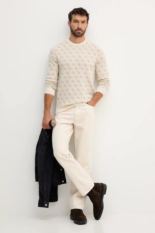 Guess pulover din amestec de lână HUMBERT M5YR10.Z3OE2 bej AW25