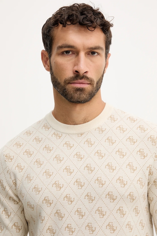 Guess pulover din amestec de lână HUMBERT bej M5YR10.Z3OE2