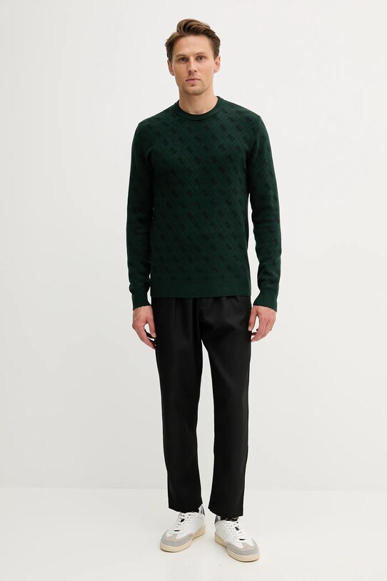 Пуловер с вълна Guess HUMBERT M5YR10.Z3OE2 зелен AW25