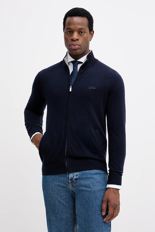 Guess kardigan z domieszką wełny DARRELL z domieszką wełny granatowy M5YR28.Z0122