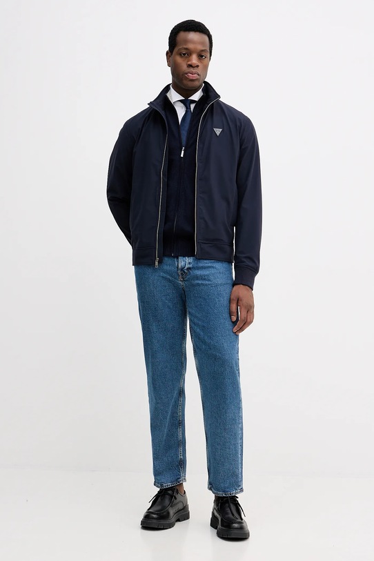 Guess kardigan z domieszką wełny DARRELL M5YR28.Z0122 granatowy AW25