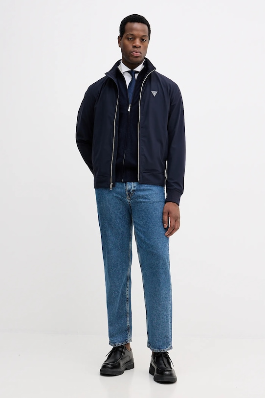 Guess kardigan z domieszką wełny DARRELL M5YR28.Z0122 granatowy AW25