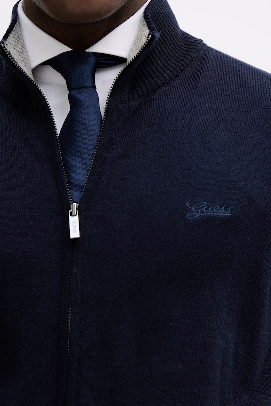 Guess kardigan z domieszką wełny DARRELL M5YR28.Z0122 granatowy
