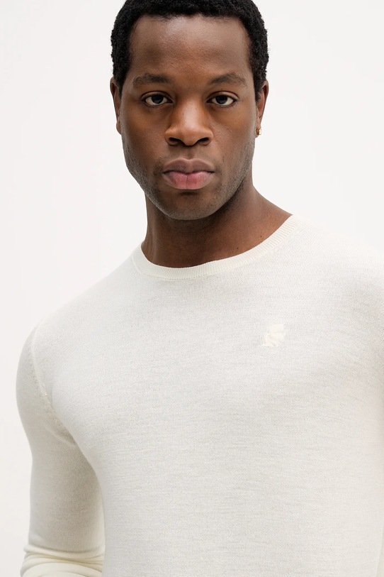 Karl Lagerfeld sweter wełniany beżowy 554399.655000