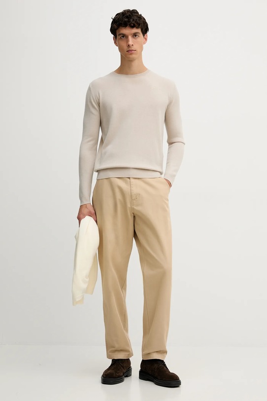 Karl Lagerfeld sweter wełniany 554399.655000 beżowy AW25
