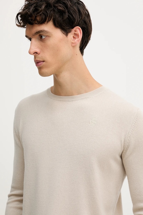 Karl Lagerfeld sweter wełniany beżowy 554399.655000