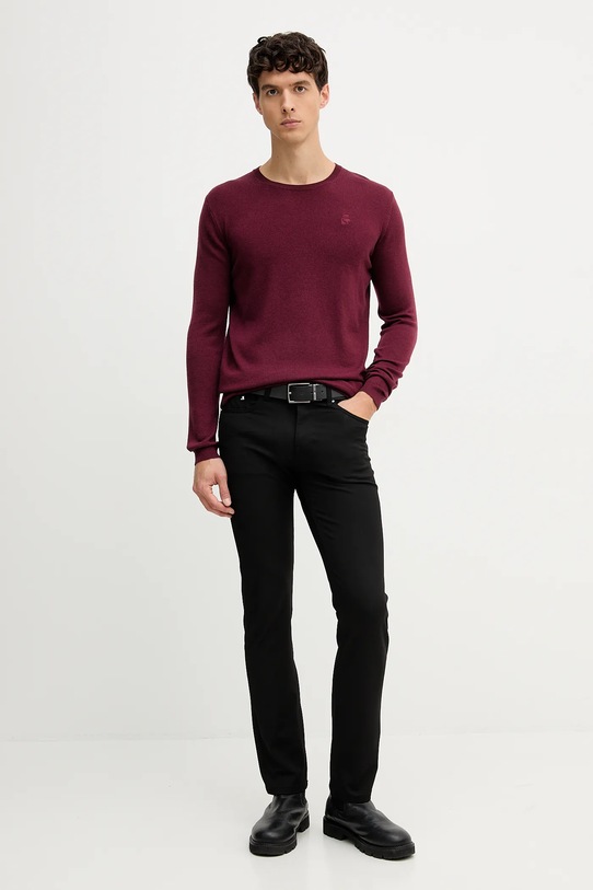 Vlněný svetr Karl Lagerfeld 554399.655000 burgundské AW25