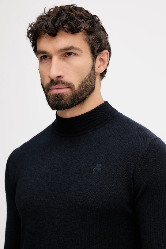 Karl Lagerfeld maglione in lana blu navy 554399.655002