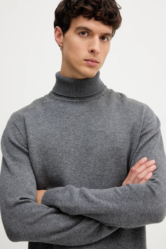 Karl Lagerfeld sweter z dodatkiem wełny szary 554305.655024