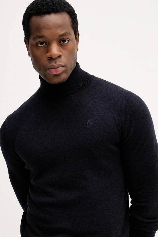 Karl Lagerfeld sweter wełniany granatowy 554399.655058