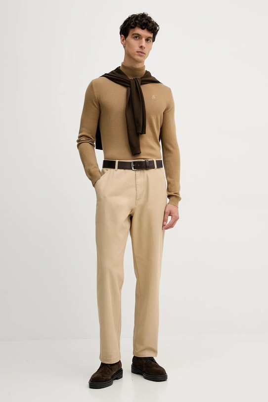 Вълнен пуловер Karl Lagerfeld 554399.655058 кафяв AW25