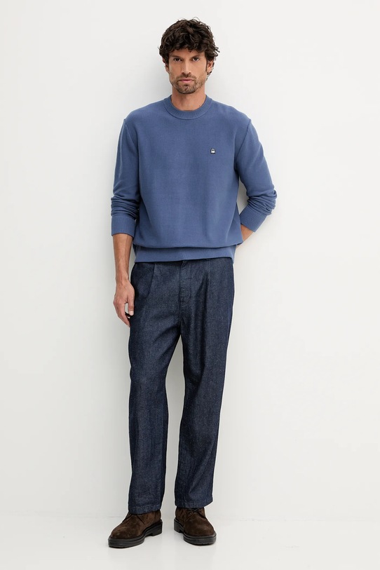 United Colors of Benetton sweter 1V4KU10AF niebieski AW25