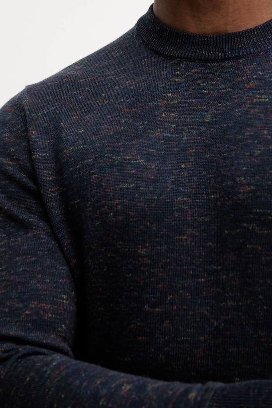 United Colors of Benetton sweter z wełną 111ZU10AB granatowy