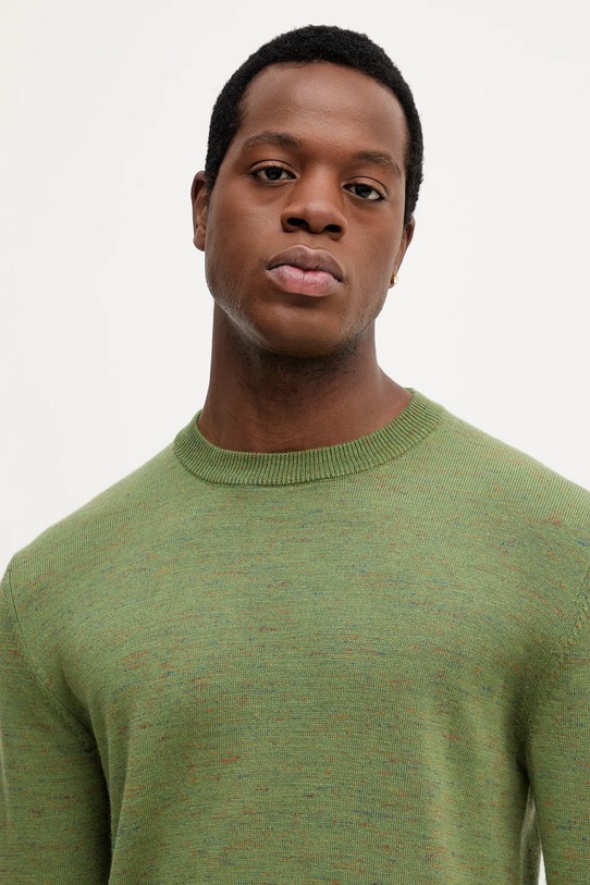 United Colors of Benetton sweter z wełną zielony 111ZU10AB