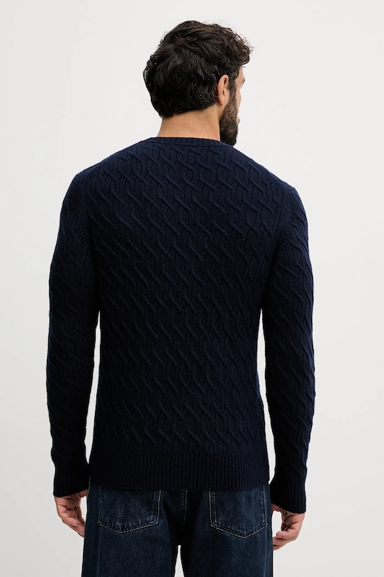 Odzież United Colors of Benetton sweter z dodatkiem wełny 1335U10A9 granatowy