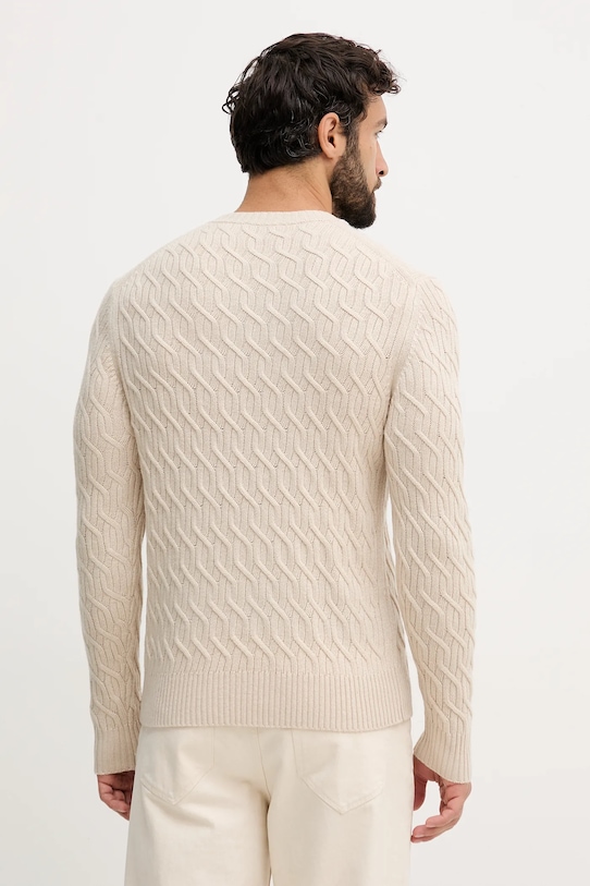 Odzież United Colors of Benetton sweter z dodatkiem wełny 1335U10A9 beżowy