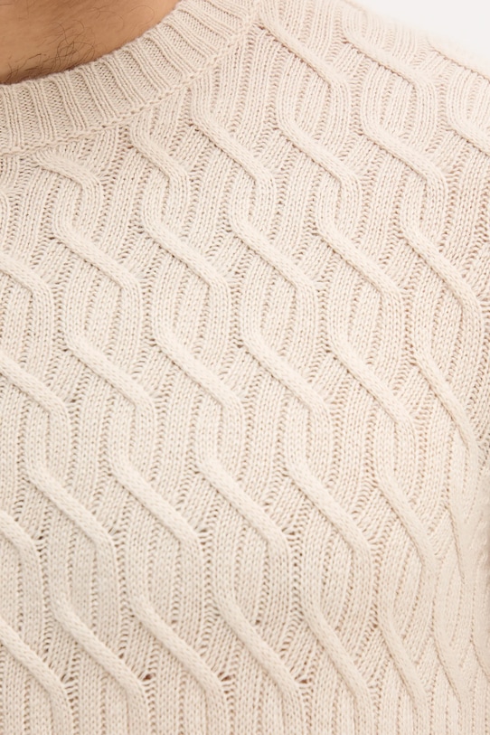 United Colors of Benetton sweter z dodatkiem wełny 1335U10A9 beżowy